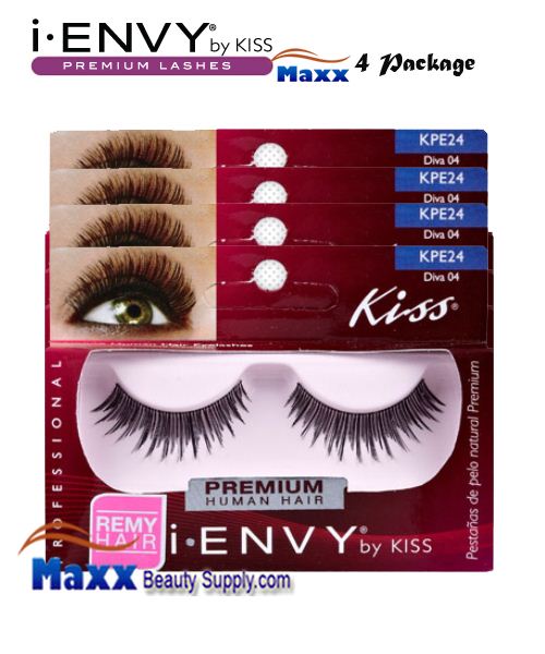 4 Package - Kiss i Envy Diva 04 Eyelashes - KPE24
